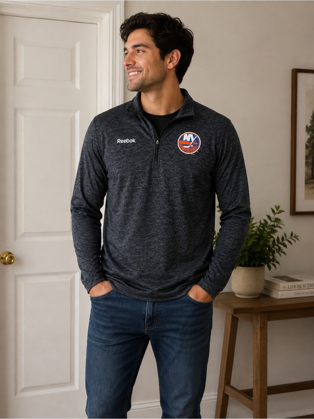 NHL New York Islanders Logo Pullover - Blue, Orange, White